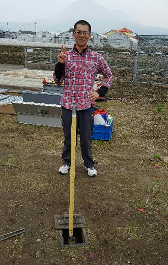 まずは内管の挿しこみ完了!