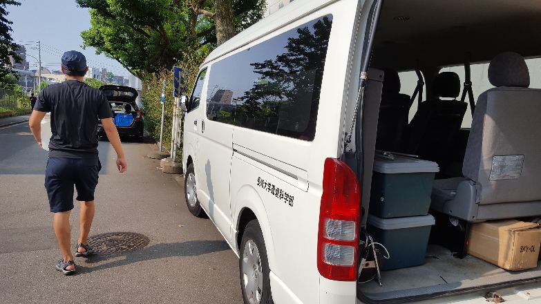 朝から調査へGO